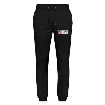 Forth Worth Flagge der Vereinigten Staaten - Stanley/Stella Unisex Bio Jogginghose Mover  - Schwarz - Vorne - Marisol (170cm) & Nik (191cm)