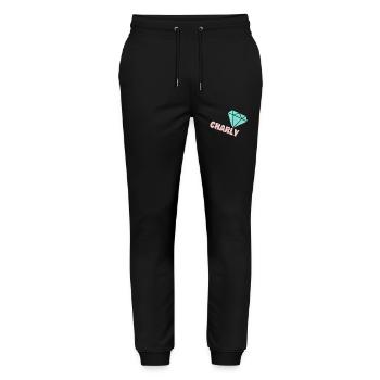 Gift for Charly - Stanley/Stella Mover Unisex Organic Jogging Trousers - black - Front - Marisol (170cm) & Nik (191cm)