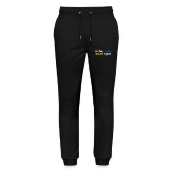 make russia small again - Stanley/Stella Unisex Bio Jogginghose Mover  - Schwarz - Vorne - Marisol (170cm) & Nik (191cm)