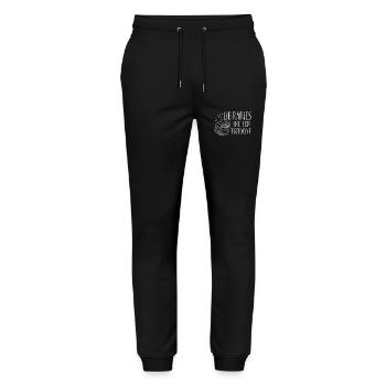 Libraries Are For Everyone 3 - Stanley/Stella Unisex Bio Jogginghose Mover  - Schwarz - Vorne - Marisol (170cm) & Nik (191cm)