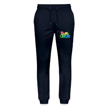 Fluffy Dude – Colorful 3D Typography with Plush C - Stanley/Stella Mover Unisex Organic Jogging Trousers - navy - Front - Marisol (170cm) & Nik (191cm)