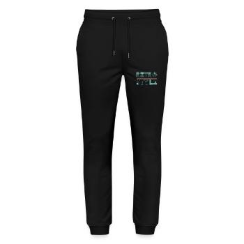 Retro Style - Neon - Stanley/Stella Unisex Bio Jogginghose Mover  - Schwarz - Vorne - Marisol (170cm) & Nik (191cm)