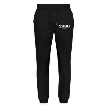 2008 Vintage Retro 2008 Birthday Gift 2008 - Stanley/Stella Mover Unisex Organic Jogging Trousers - black - Front - Marisol (170cm) & Nik (191cm)