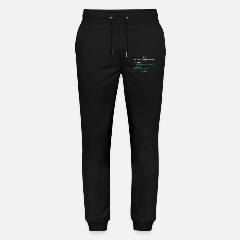 Regeln der Programmierung - Stanley/Stella Unisex Bio Jogginghose Mover  - Schwarz