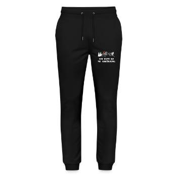 MTB - Ich kenn da ne Abkürzung - Stanley/Stella Unisex Bio Jogginghose Mover  - Schwarz - Vorne - Marisol (170cm) & Nik (191cm)