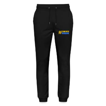 stand with ukraine - Stanley/Stella Mover Unisex Organic Jogging Trousers - black - Front - Marisol (170cm) & Nik (191cm)