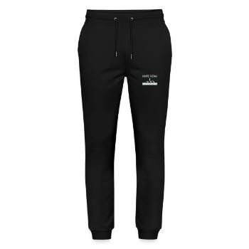 Hike now - work later - Stanley/Stella Mover Unisex Organic Jogging Trousers - black - Front - Marisol (170cm) & Nik (191cm)