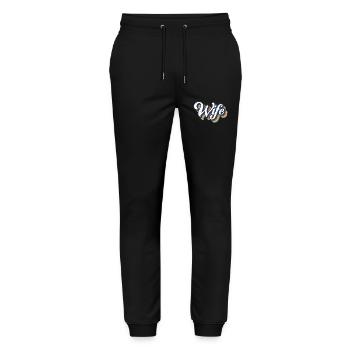 Retro Wife Matching Couple Wedding Party Marriage - Stanley/Stella Mover Unisex Organic Jogging Trousers - black - Front - Marisol (170cm) & Nik (191cm)