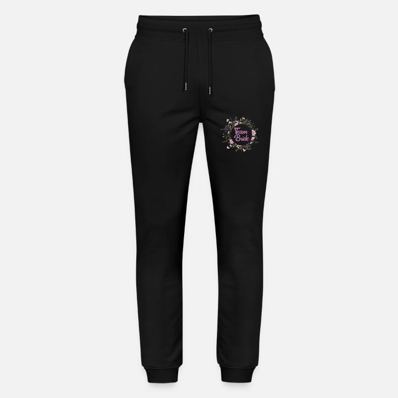 Team Bride Blumenkranz - Stanley/Stella Unisex Bio Jogginghose Mover  - Schwarz