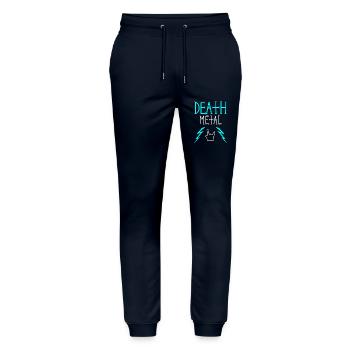 Musique death metal - Pantalon de jogging bio MOVER Stanley/Stella unisexe - marine - Devant - Marisol (170cm) & Nik (191cm)