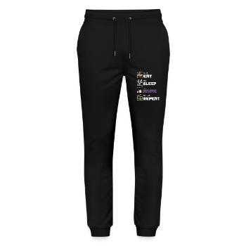 Eat Sleep Anime Repeat - Stanley/Stella Mover Unisex Organic Jogging Trousers - black - Front - Marisol (170cm) & Nik (191cm)