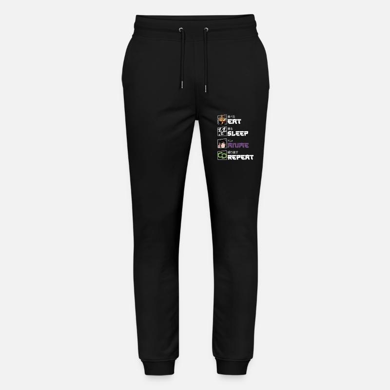 Manger Sommeil Anime Répéter - Pantalon de jogging bio MOVER Stanley/Stella unisexe - noir