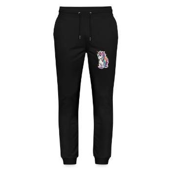 Magisches Fabelwesen Geschöpf der Reinheit Einhorn - Stanley/Stella Unisex Bio Jogginghose Mover  - Schwarz - Vorne - Marisol (170cm) & Nik (191cm)