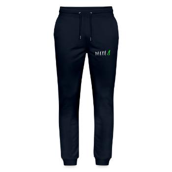 Évolution des cadeaux de biathlon - Pantalon de jogging bio MOVER Stanley/Stella unisexe - marine - Devant - Marisol (170cm) & Nik (191cm)