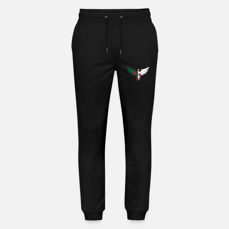 Aigle Algérien - Drapeau Algérie - Pantalon de jogging bio MOVER Stanley/Stella unisexe - noir