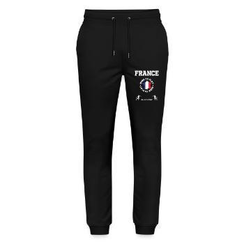Frankreich - Stanley/Stella Unisex Bio Jogginghose Mover  - Schwarz - Vorne - Marisol (170cm) & Nik (191cm)
