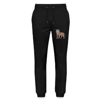 Lion, Animal, Wilderness, Tiger, Predator, Majestic, - Stanley/Stella Mover Unisex Organic Jogging Trousers - black - Front - Marisol (170cm) & Nik (191cm)