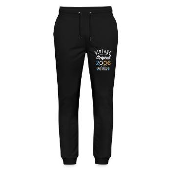je peux pas, j'peux pas, sport, sportif, humour, b - Pantalon de jogging bio MOVER Stanley/Stella unisexe - noir - Devant - Marisol (170cm) & Nik (191cm)