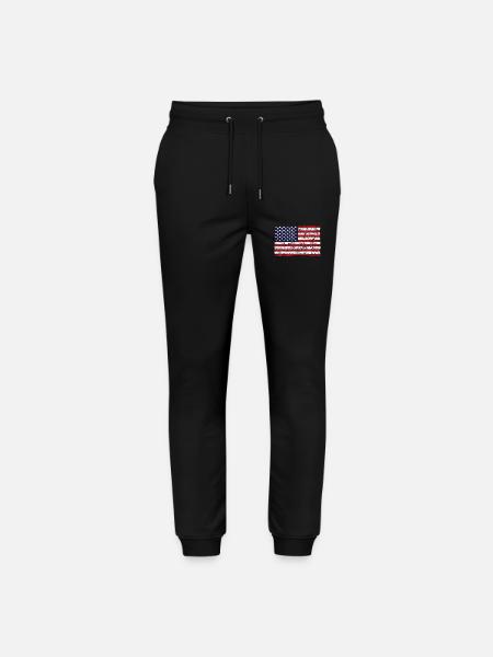 FLAG OF AMERICA retro - Stanley/Stella Mover Unisex Organic Jogging Trousers - black