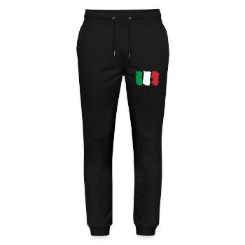 Drapeau de l’Italie - Vintage - Pantalon de jogging bio MOVER Stanley/Stella unisexe - noir - Devant - Marisol (170cm) & Nik (191cm)