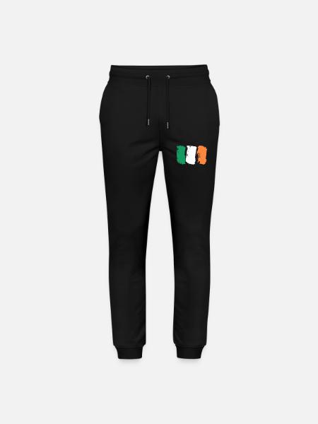 Ireland Flag Brushstrokes - Stanley/Stella Mover Unisex Organic Jogging Trousers - black