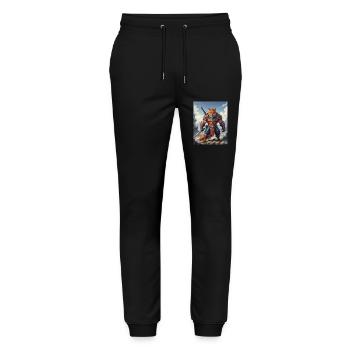 Ein monströses Ungetüm, ein Rotfuchs als Fantasie - Stanley/Stella Unisex Bio Jogginghose Mover  - Schwarz - Vorne - Marisol (170cm) & Nik (191cm)