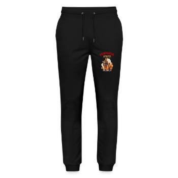 Feuerwehr Gemeinsam ein Leben Lang Vater und Sohn - Stanley/Stella Unisex Bio Jogginghose Mover  - Schwarz - Vorne - Marisol (170cm) & Nik (191cm)