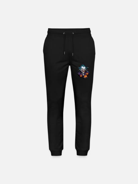 Halloween Vampire with Pumpkins - Stanley/Stella Mover Unisex Organic Jogging Trousers - black