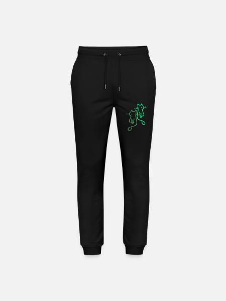 Cats Cat Retro Gift - Stanley/Stella Mover Unisex Organic Jogging Trousers - black