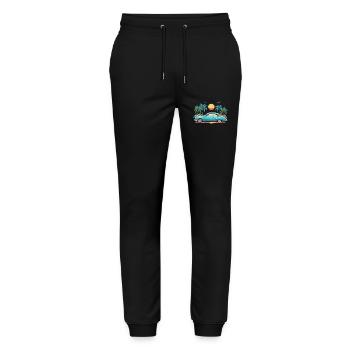 Ambiance estivale - Pantalon de jogging bio MOVER Stanley/Stella unisexe - noir - Devant - Marisol (170cm) & Nik (191cm)