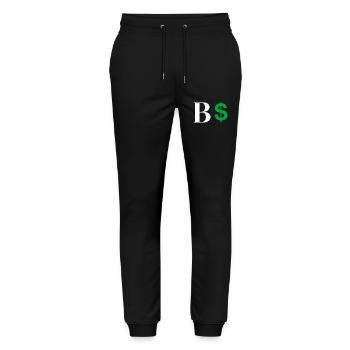 Letter b dollar - Stanley/Stella Mover Unisex Organic Jogging Trousers - black - Front - Marisol (170cm) & Nik (191cm)