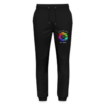 Love Is Love - Stanley/Stella Unisex Bio Jogginghose Mover  - Schwarz - Vorne - Marisol (170cm) & Nik (191cm)