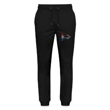 American Flag USA Airplane Jet Fighter 4th of July - Stanley/Stella Mover Unisex Organic Jogging Trousers - black - Front - Marisol (170cm) & Nik (191cm)