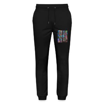 kunst digitalart grafikdesign vektorgrafik grafiken - Stanley/Stella Unisex Bio Jogginghose Mover  - Schwarz - Vorne - Marisol (170cm) & Nik (191cm)