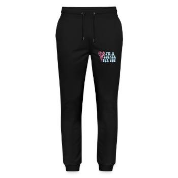 Valentine's Day Quote Couple Matching I'm A - Stanley/Stella Unisex Bio Jogginghose Mover  - Schwarz - Vorne - Marisol (170cm) & Nik (191cm)