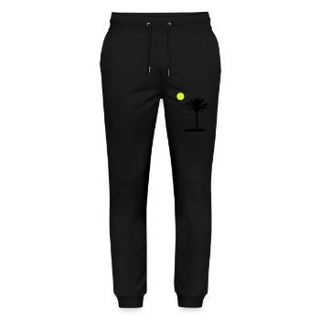 palm tree - Stanley/Stella Mover Unisex Organic Jogging Trousers - black - Front - Marisol (170cm) & Nik (191cm)