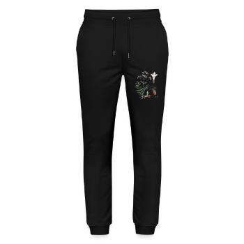 Baldrian (Valeriana officinalis) - Stanley/Stella Unisex Bio Jogginghose Mover  - Schwarz - Vorne - Marisol (170cm) & Nik (191cm)