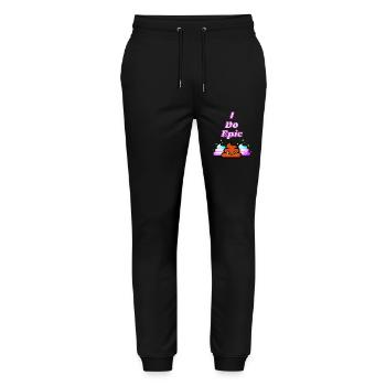 I Do Epic Shit - Stanley/Stella Unisex Bio Jogginghose Mover  - Schwarz - Vorne - Marisol (170cm) & Nik (191cm)