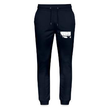 Hirsch - Stanley/Stella Unisex Bio Jogginghose Mover  - Navy - Vorne - Marisol (170cm) & Nik (191cm)