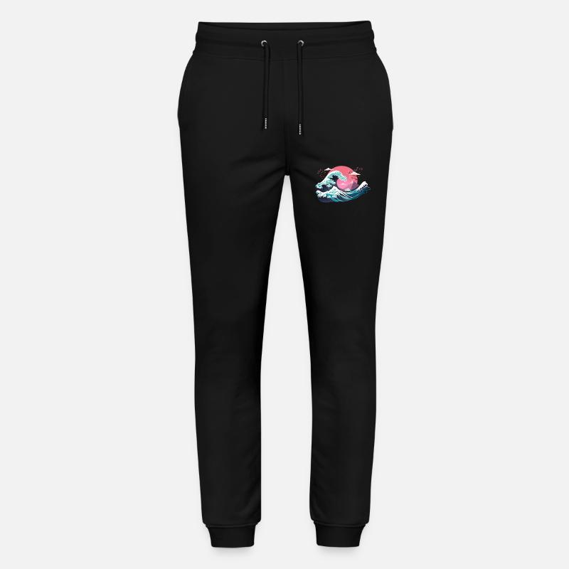 Hokusai Winter - Stanley/Stella Unisex Bio Jogginghose Mover  - Schwarz