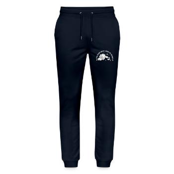 IN THE STARs WERE TO WORSHIP - Stanley/Stella Mover Unisex Organic Jogging Trousers - navy - Front - Marisol (170cm) & Nik (191cm)