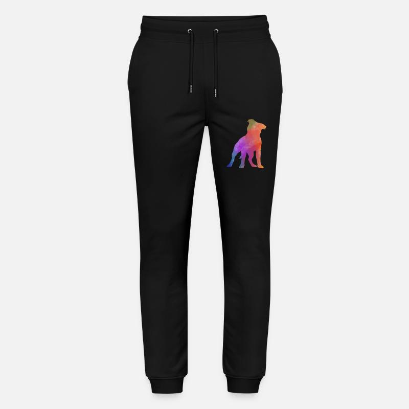 PITBULL AMSTAF farbig - Stanley/Stella Unisex Bio Jogginghose Mover  - Schwarz