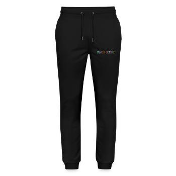 Team Deluxe Color Explosion - Stanley/Stella Mover Unisex Organic Jogging Trousers - black - Front - Marisol (170cm) & Nik (191cm)
