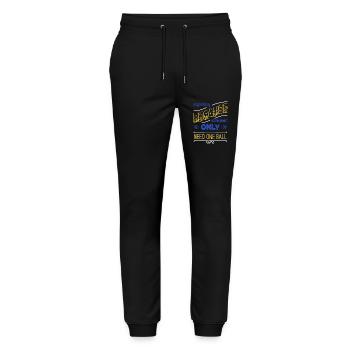 gift joke grappling judo happy funny quote bday - Stanley/Stella Unisex Bio Jogginghose Mover  - Schwarz - Vorne - Marisol (170cm) & Nik (191cm)