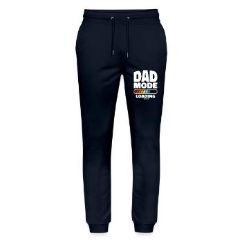 Funny Dad Mode Chargement Citation Meilleur Papa Jamais - Pantalon de jogging bio MOVER Stanley/Stella unisexe - marine - Devant - Marisol (170cm) & Nik (191cm)