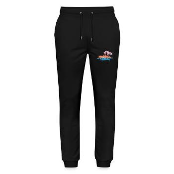 Vacances Lampedusa - Pantalon de jogging bio MOVER Stanley/Stella unisexe - noir - Devant - Marisol (170cm) & Nik (191cm)