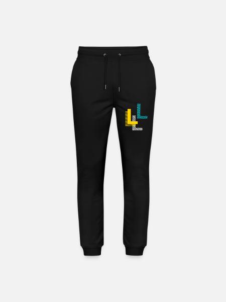 Buchstabe L - Stanley/Stella Unisex Bio Jogginghose Mover - Schwarz