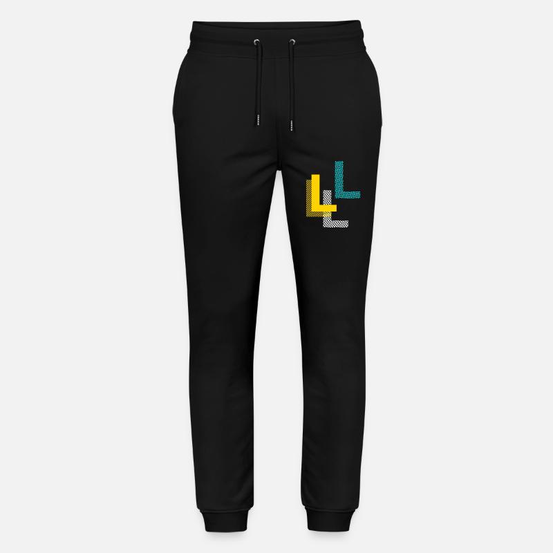 Buchstabe L - Stanley/Stella Unisex Bio Jogginghose Mover  - Schwarz