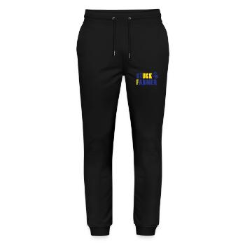 STUCK FARMER BLUE YELLOW - Stanley/Stella Mover Unisex Organic Jogging Trousers - black - Front - Marisol (170cm) & Nik (191cm)