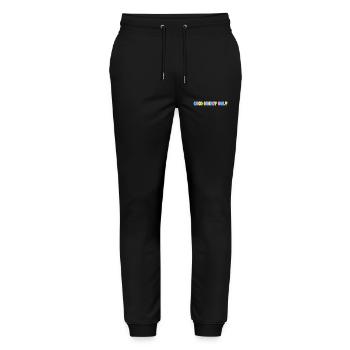 Good Energy Only – Colorful Bubble Typography - Stanley/Stella Mover Unisex Organic Jogging Trousers - black - Front - Marisol (170cm) & Nik (191cm)
